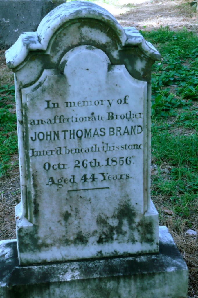 John Thomas Brand Grave Marker