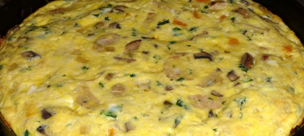 Butternut Squash, Mushroom, Kale and Sausage Frittata