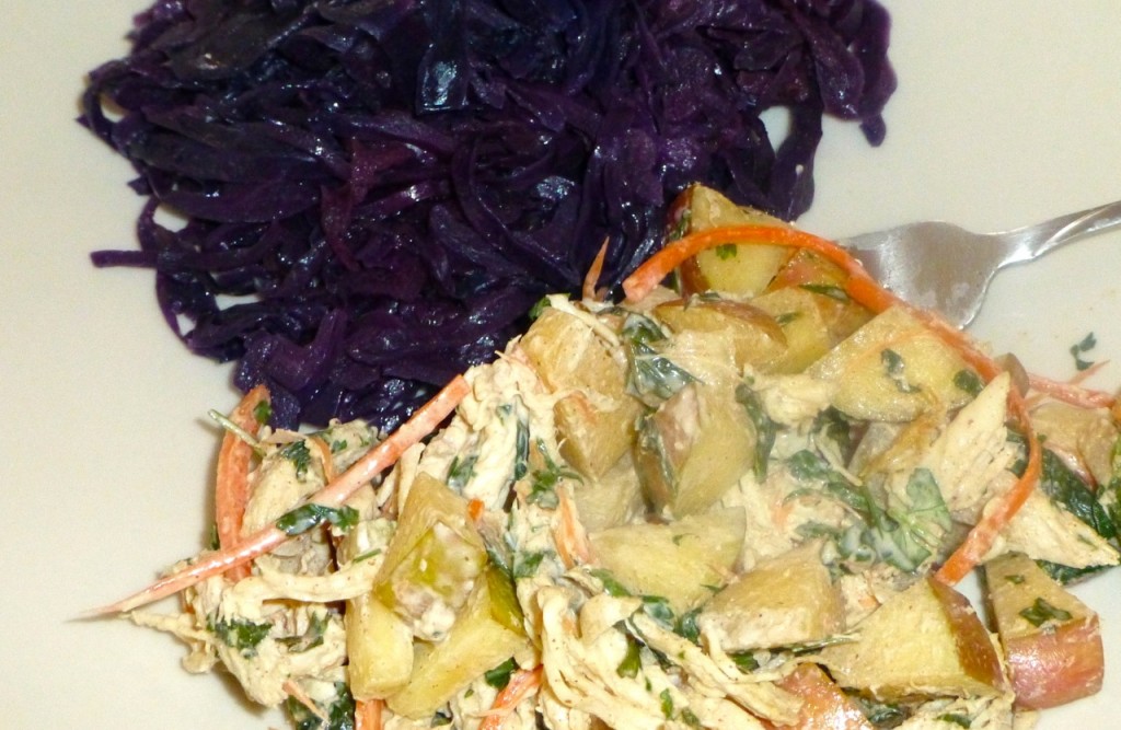 Paleo Lunch - Cabbage and Chicken Salad