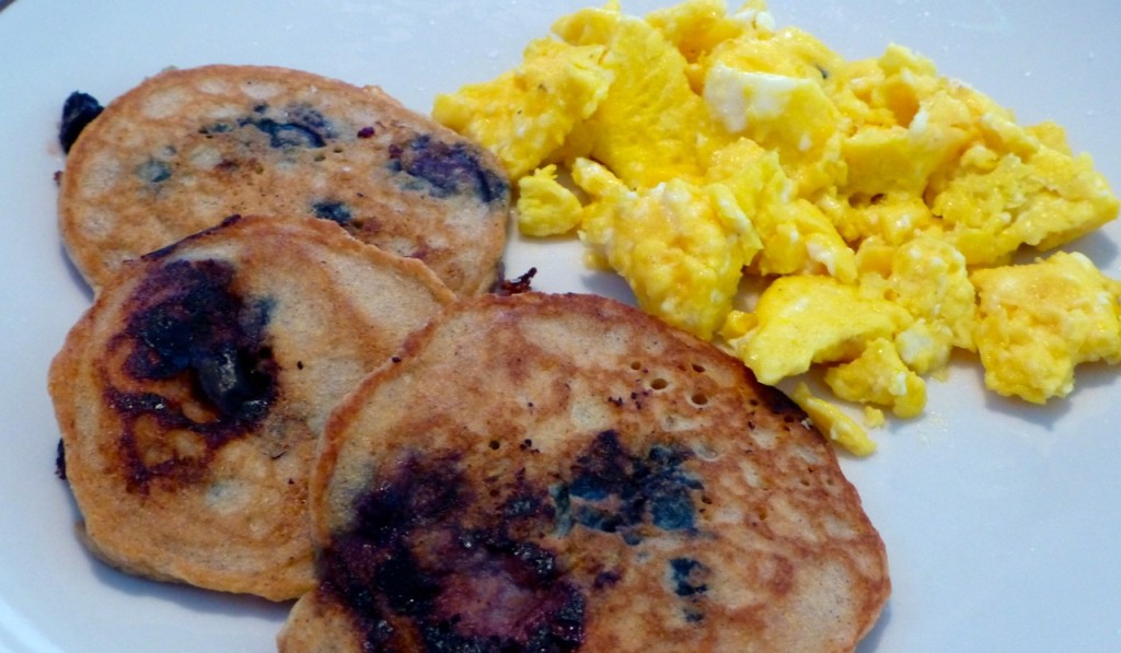 Almond Blueberry Paleo Pancakes