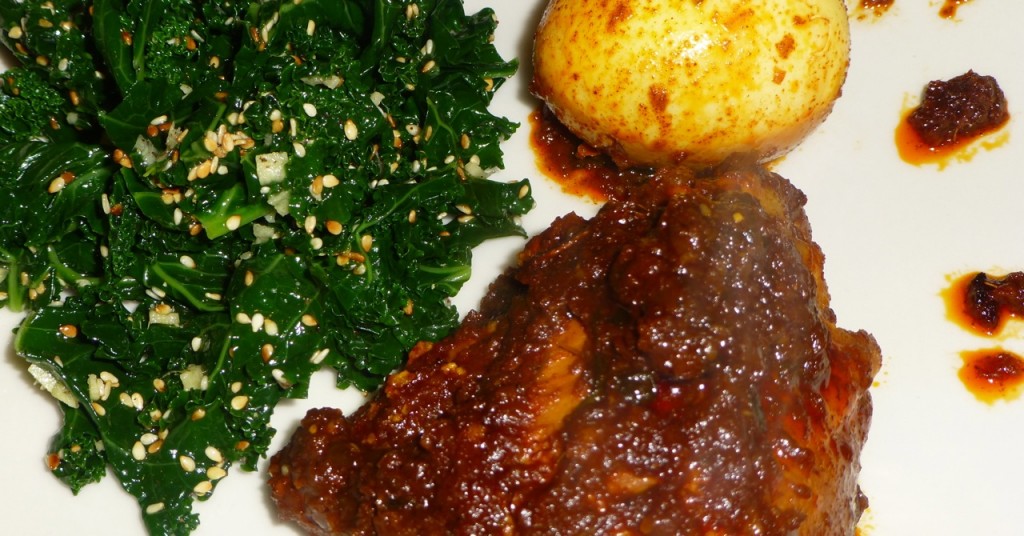 Ethiopian Chicken with Kale Salad