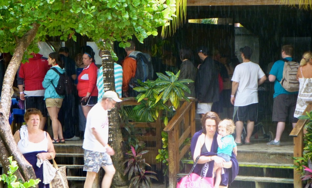 Tabyana Beach Buffet Area, Roatan, Honduras