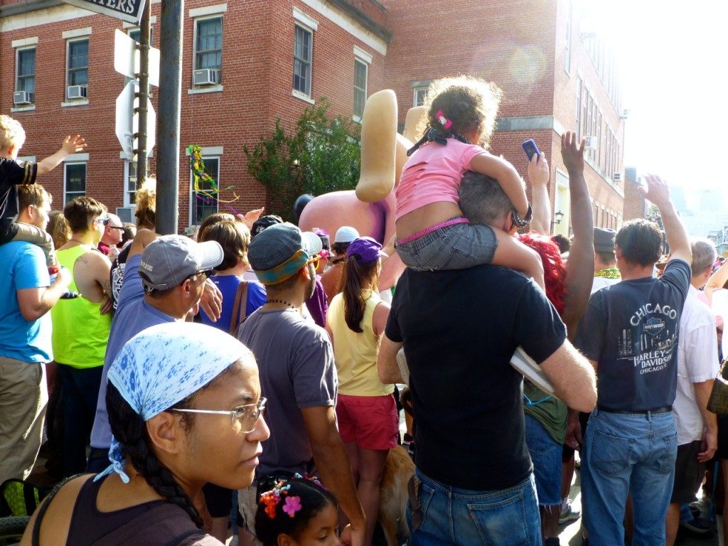 People Waiting for Parade, French Quarter, Louisiana