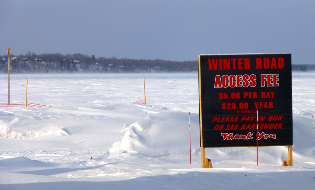 Winter Road Sign, Gull Lake