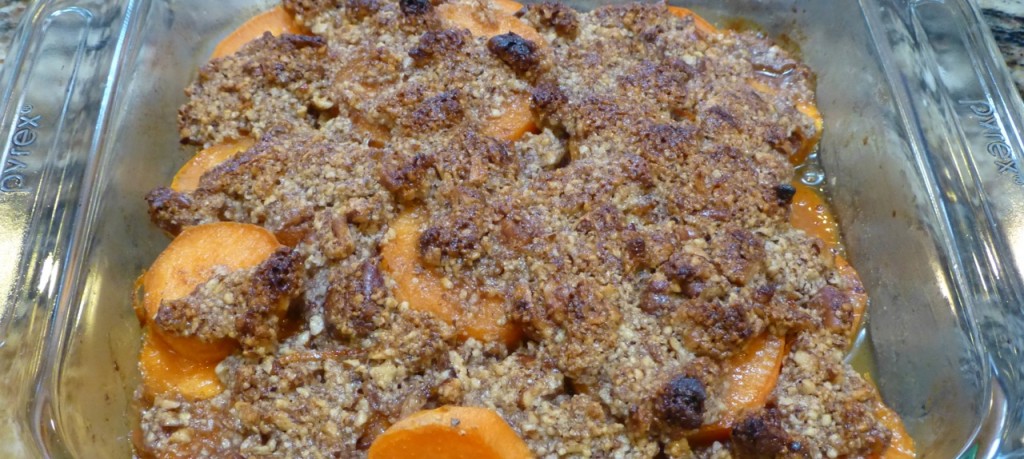 Maple Glazed Yams with Pecan Topping
