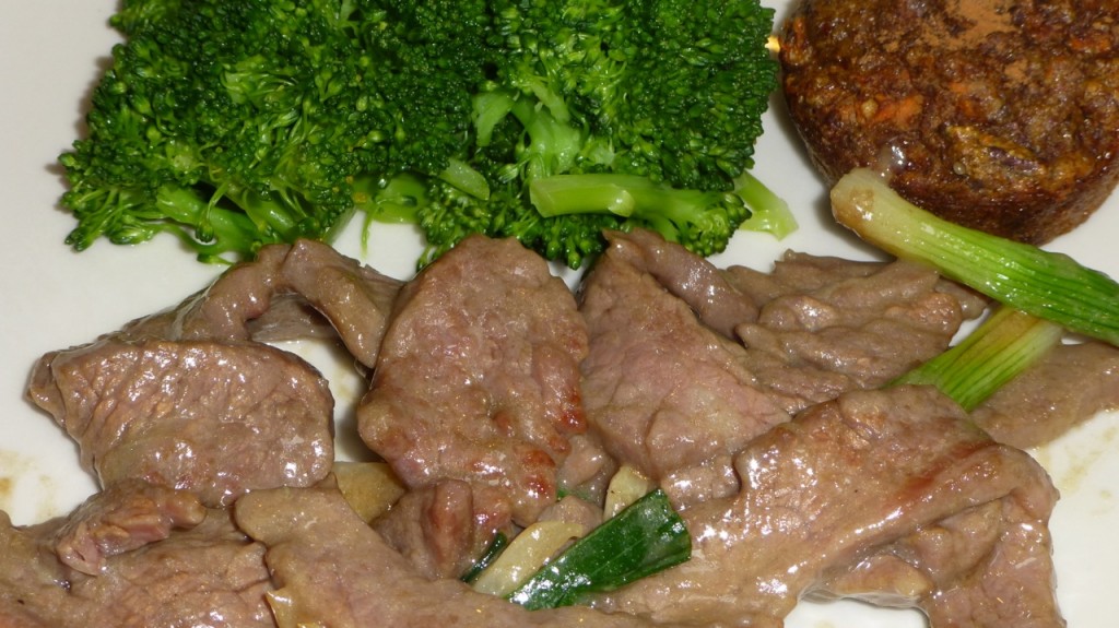 Stir Fried Beef with Ginger and Spring Onions