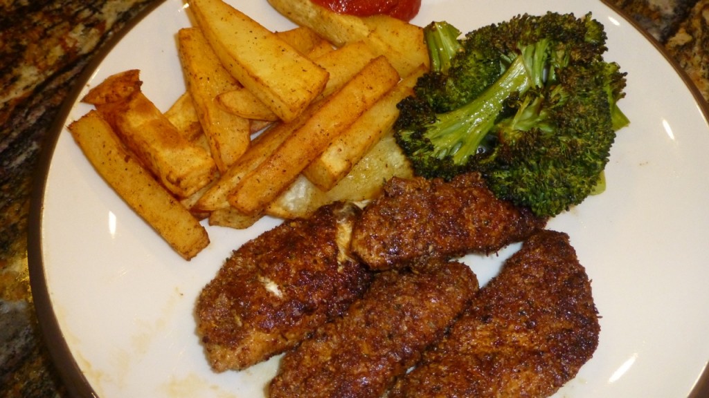 Fried Chicken with Sweet Potato Fries