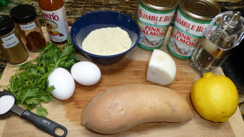 Ingredients for Salmon Cakes (Patties)