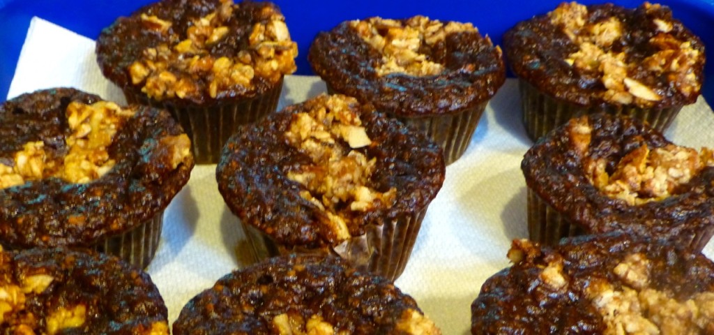 Chocolate Maple Crunch Banana Muffins