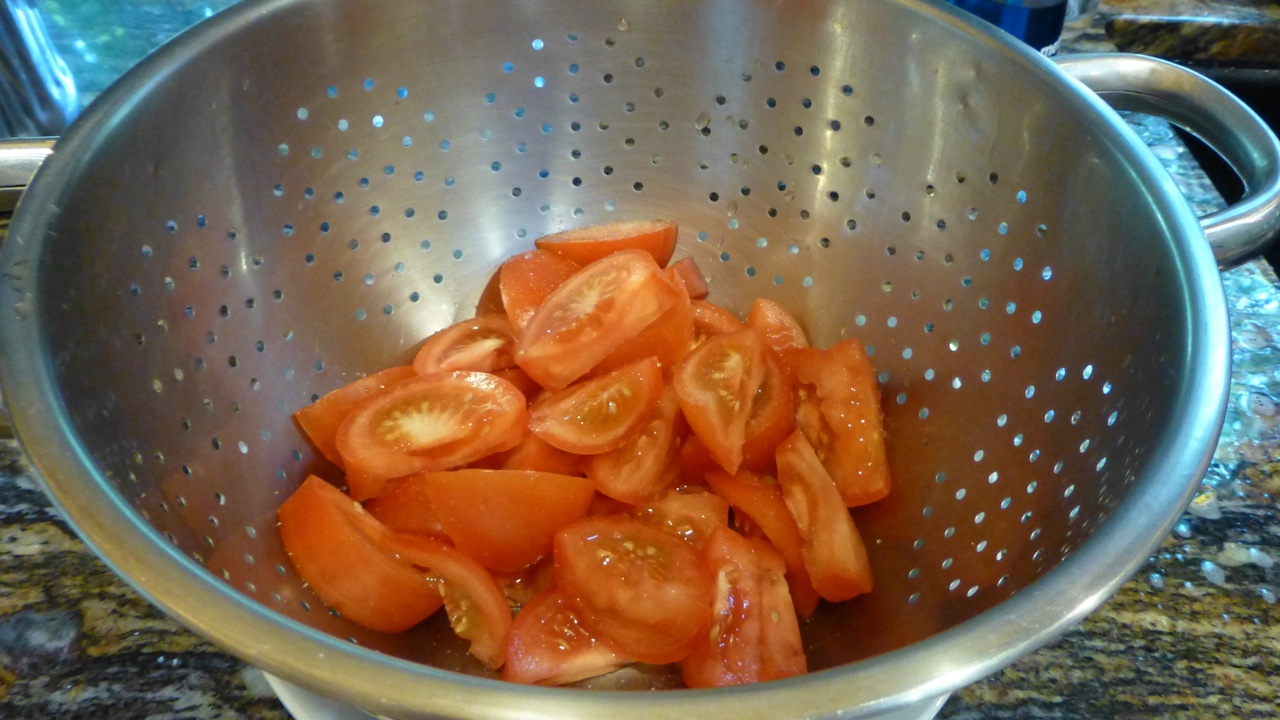 Drain Tomatoes
