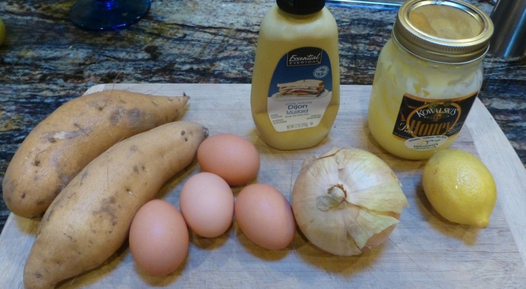 Egg and Potato Salad Ingredients