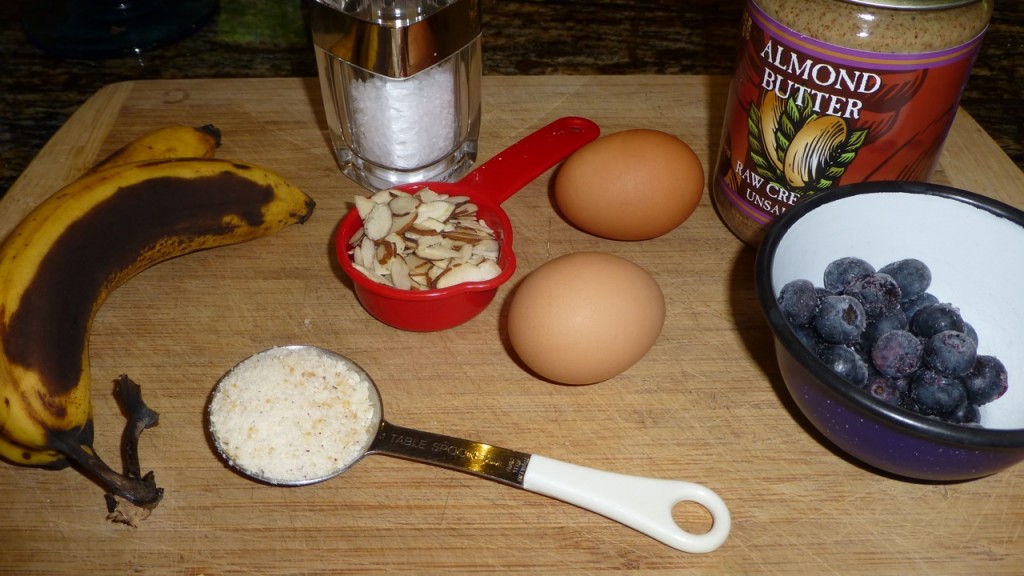 Ingredients for Banana Almond Pancakes