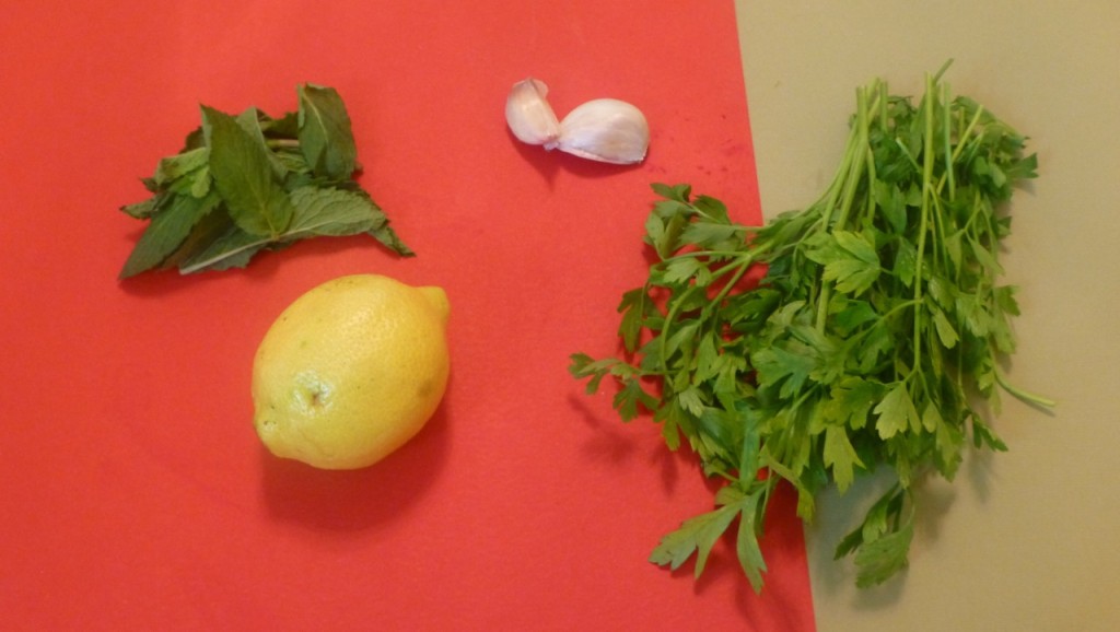 Ingredients for the Herb and Garlic Sauce
