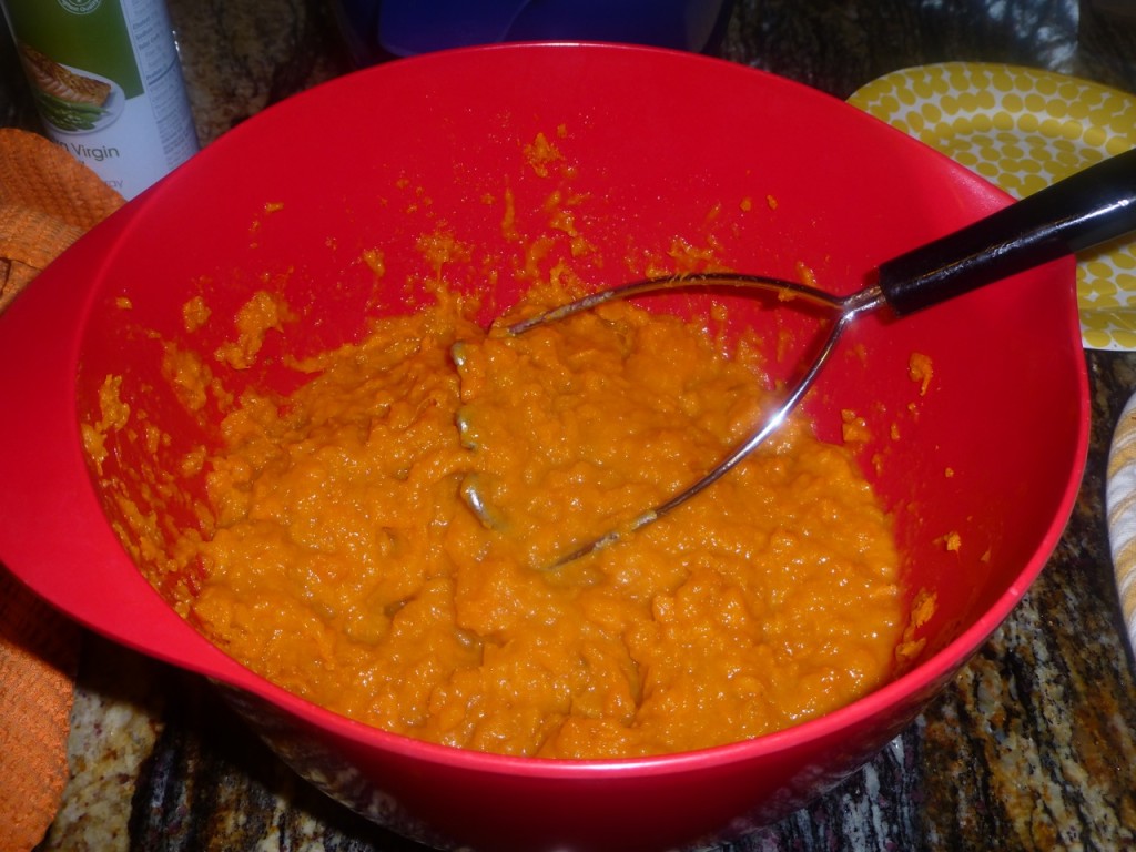 Bake, Peel and Mash Sweet Potatoes