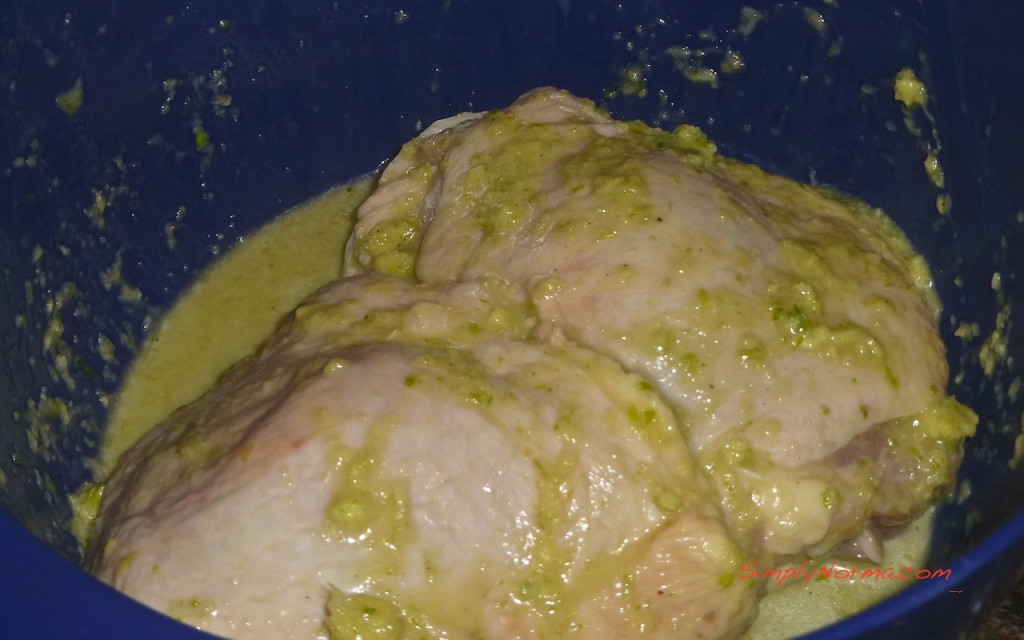 Marinate the Chicken Thighs