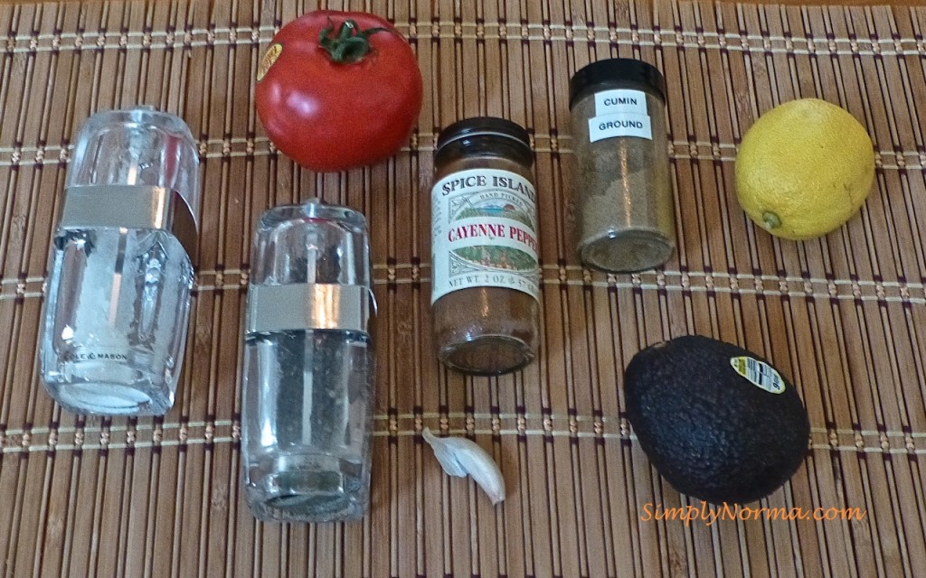 Ingredients for Guacamole