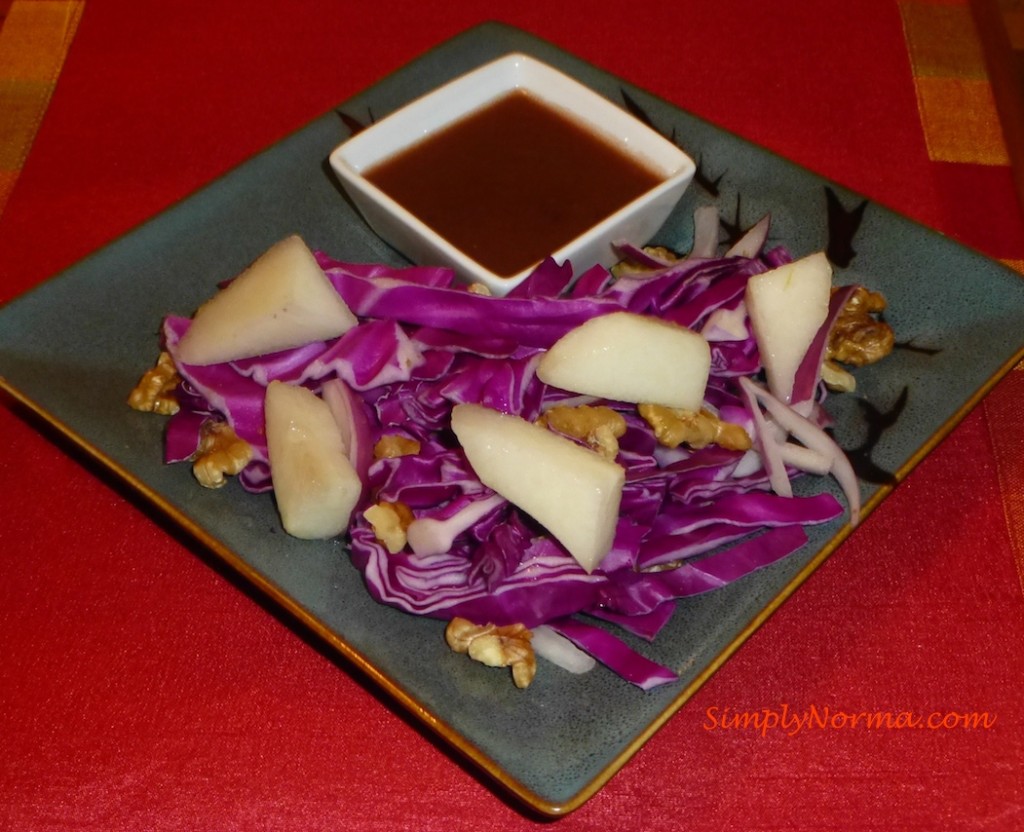 Red Cabbage with Pears and Walnuts