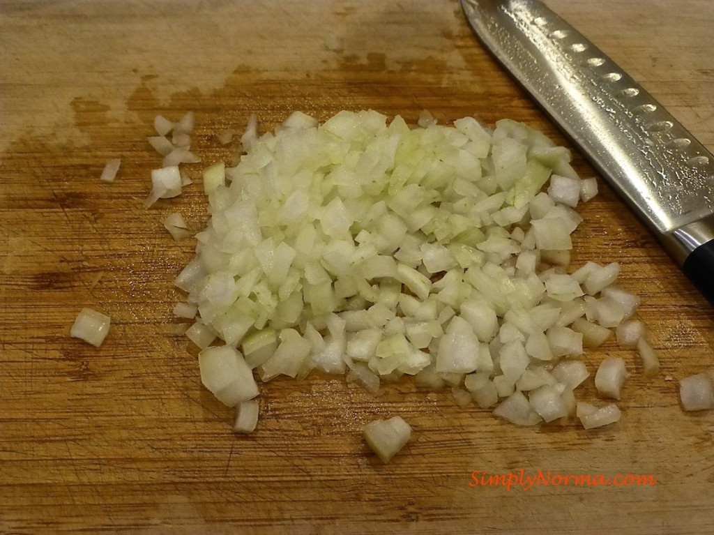 Chop the onions