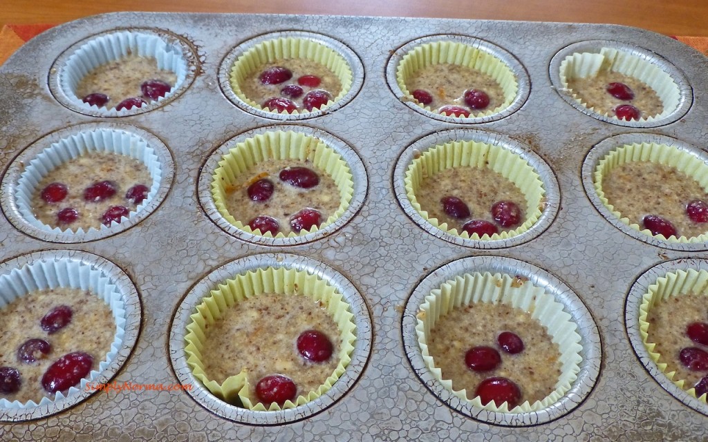 Unbaked Cranberry Orange Muffins