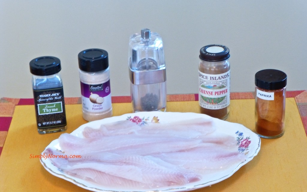 Sole and Ingredients for Seasoning