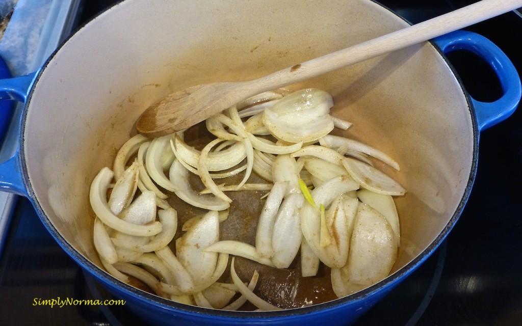 Add onion to pot