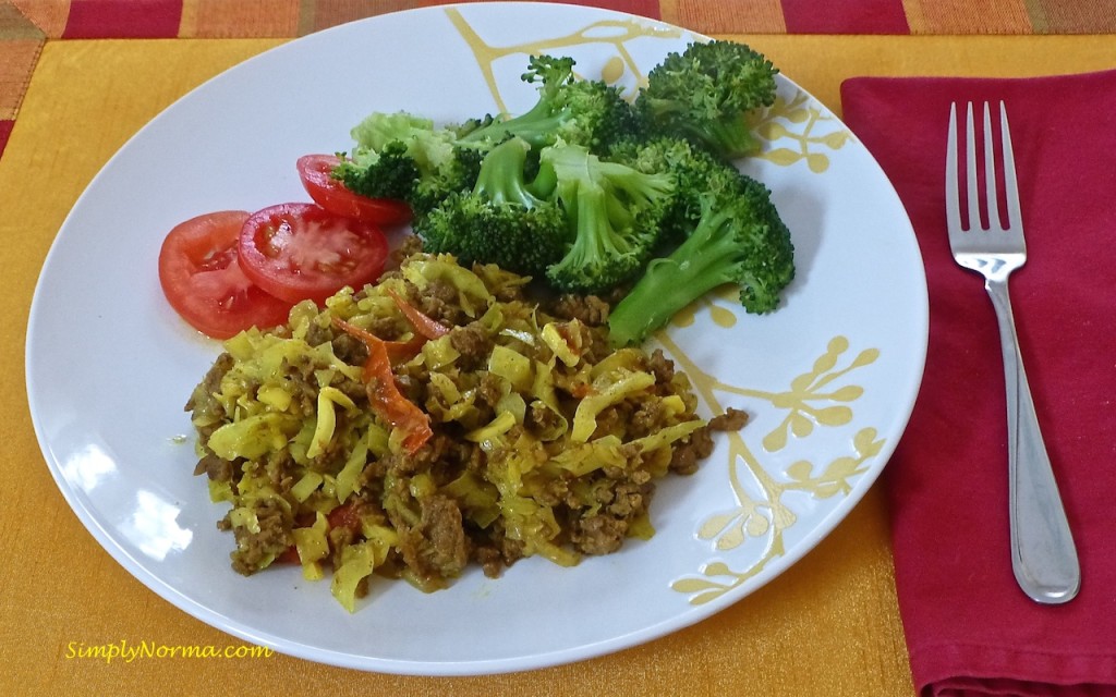 Simmered Cabbage with Beef, Shan Style