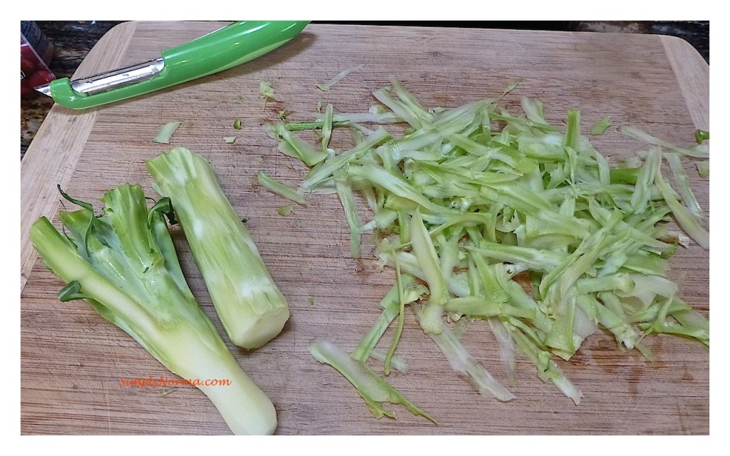 Grate Broccoli Stalks