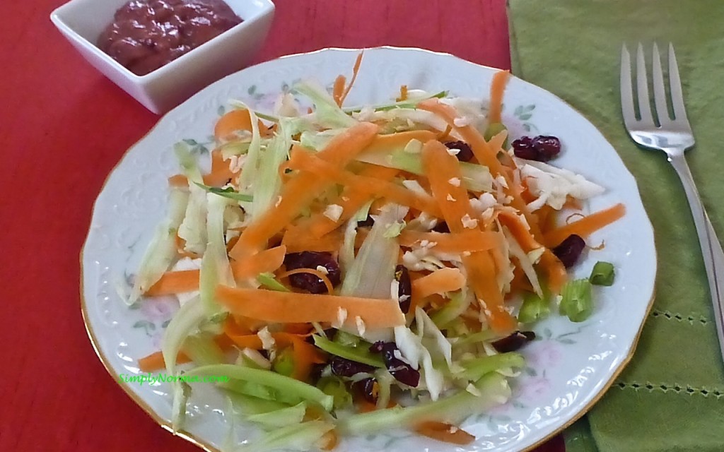 Broccoli Slaw with Cranberry Orange Dressing