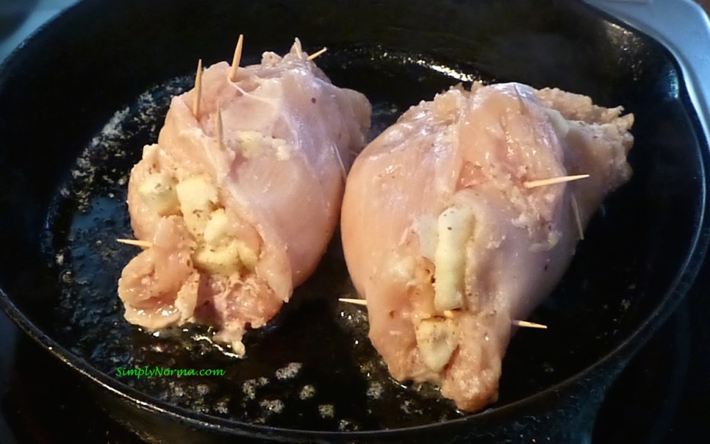 Apple Stuffed Chicken Breasts (uncooked)