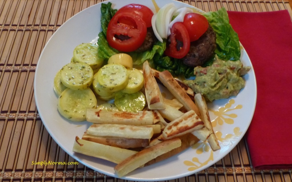 Apple Bison Burger Dinner