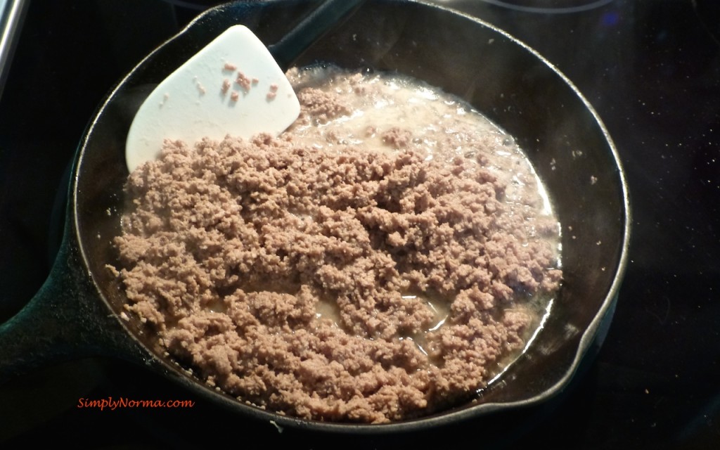 Saute the ground turkey