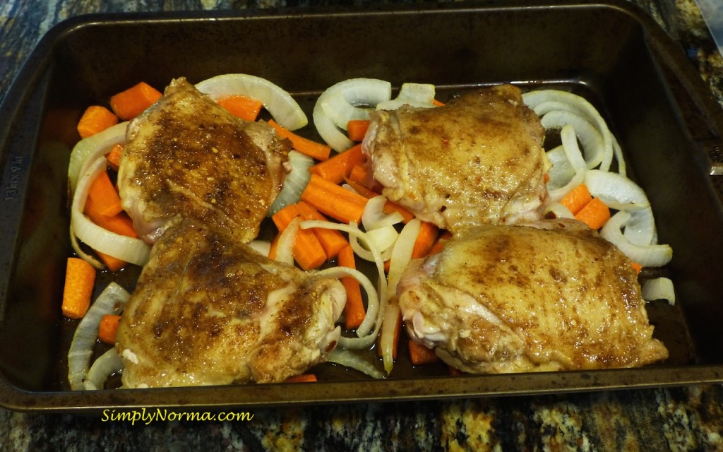 Add chicken to veggie mixture