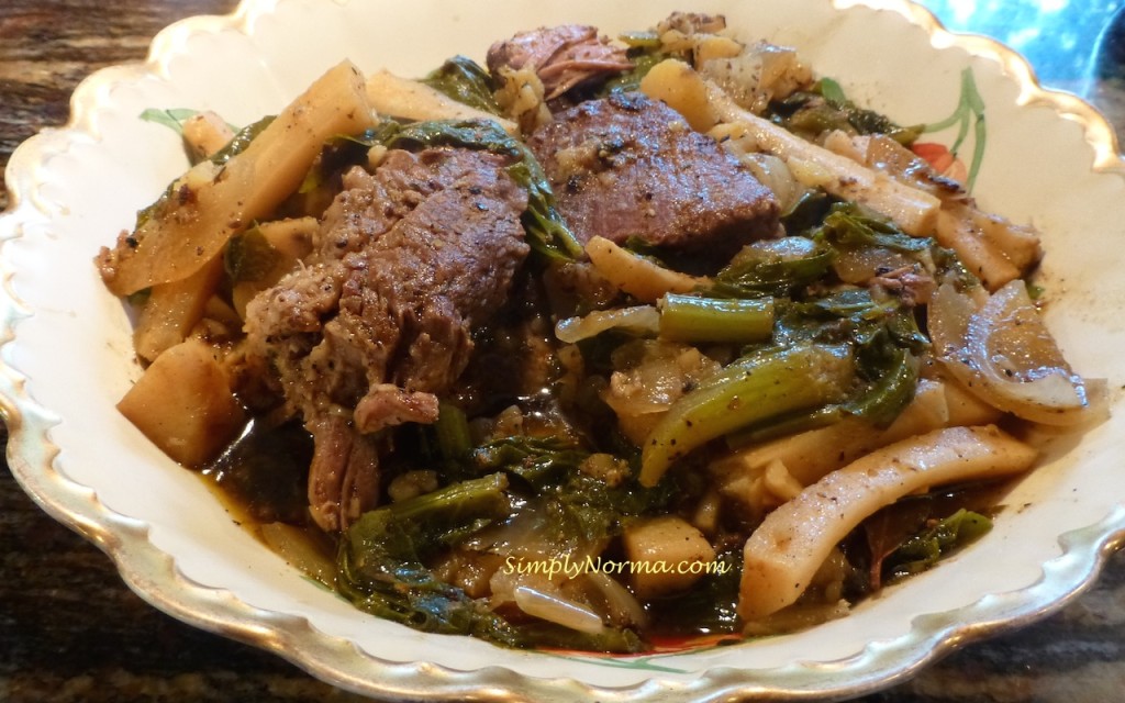 Beef Pot Roast with Turnip Greens