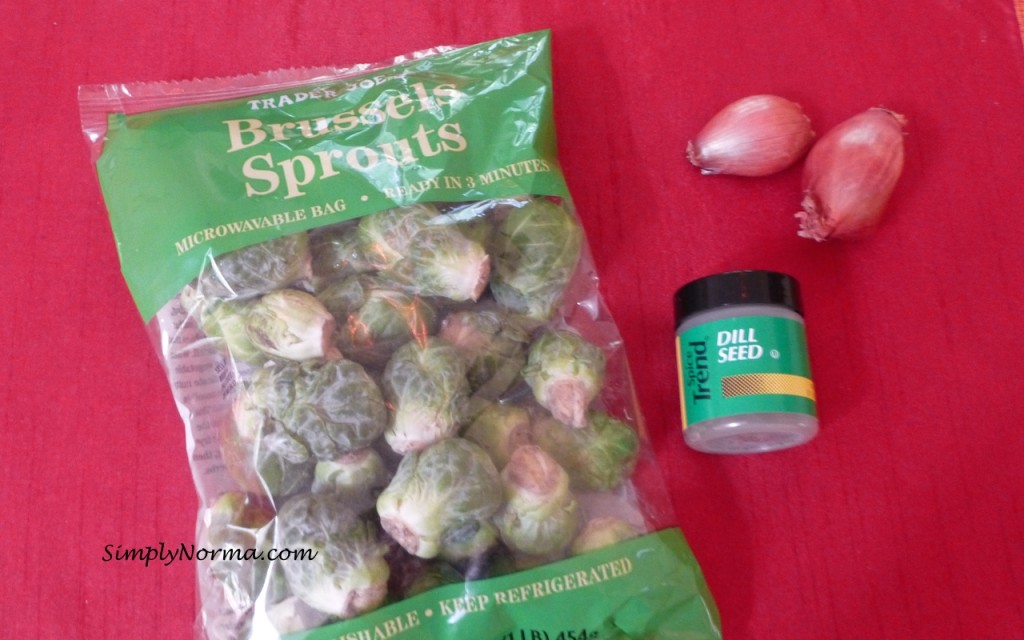 Ingredients for Brussels Sprouts with Shallots and Dill