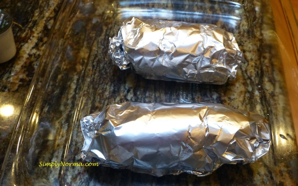 Roll Chicken in Aluminum Foil