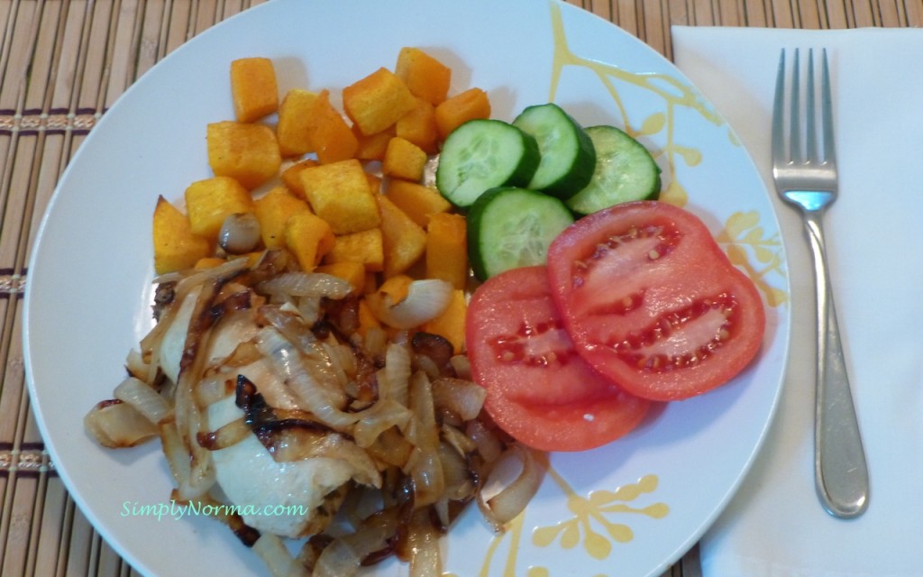 Prune and Goat Cheese Stuffed Chicken with Caramelized Onions