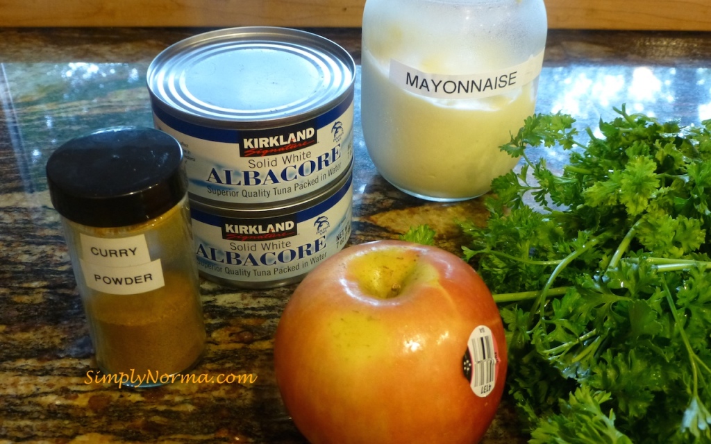 Ingredients for Apple Curry Tuna Salad