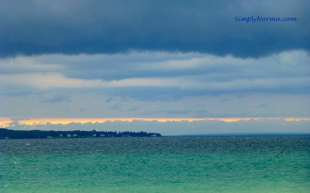 View of Lake Huron, Mackinaw City, Michigan