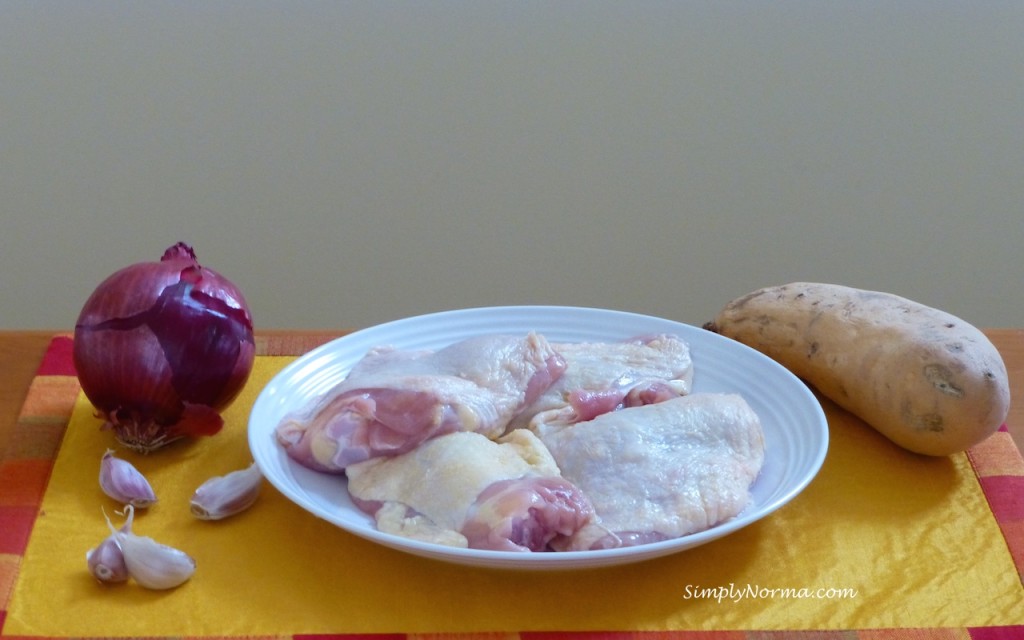 Ingredients for Baked Chicken with Sweet Potato