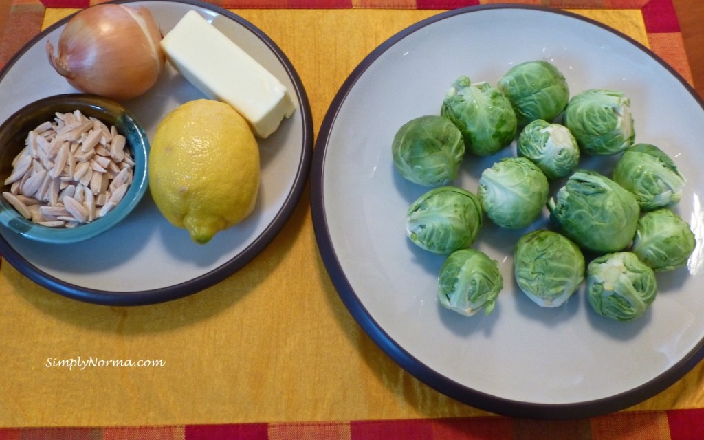 Ingredients for Brussels Sprouts with Toasted Almonds