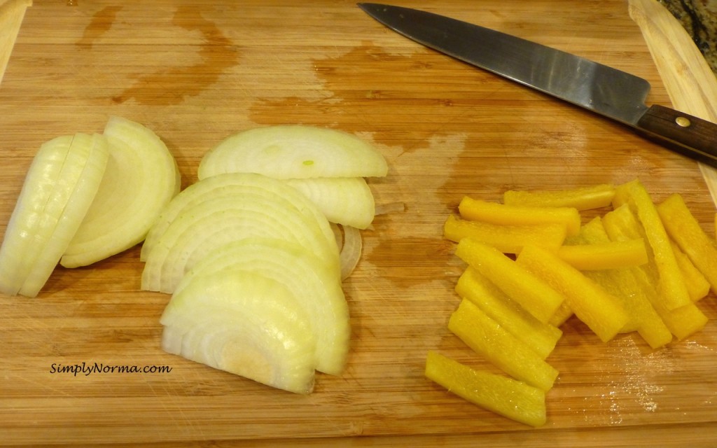 Slice the veggies up