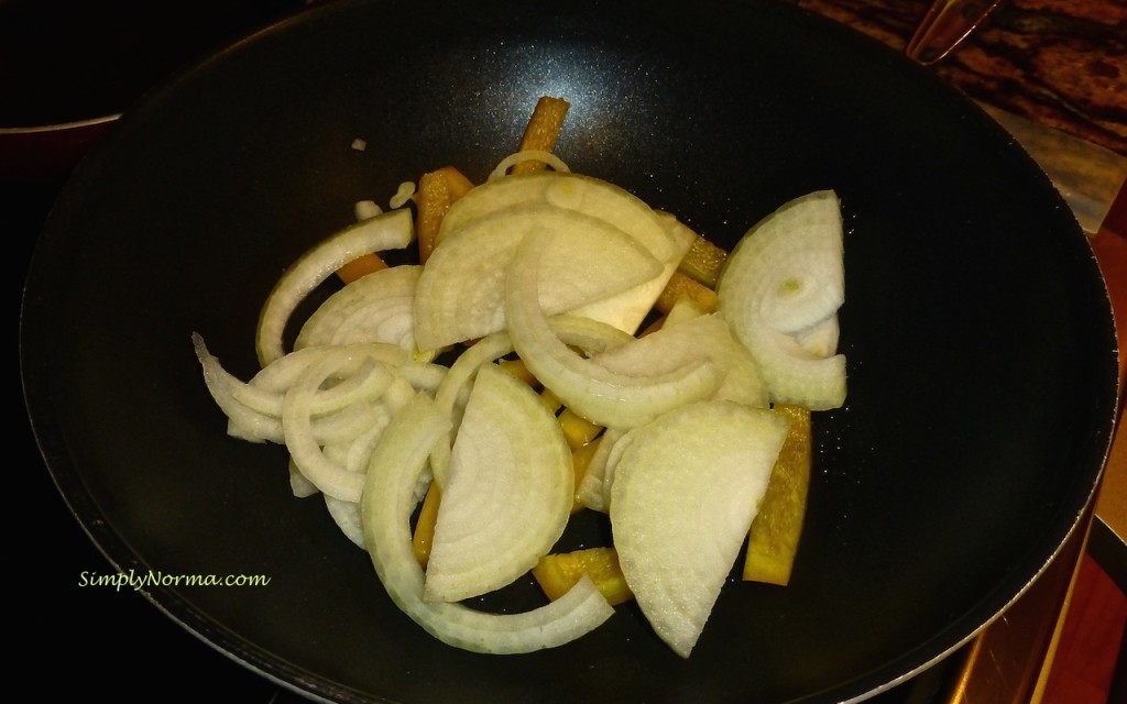 Add veggies to skillet