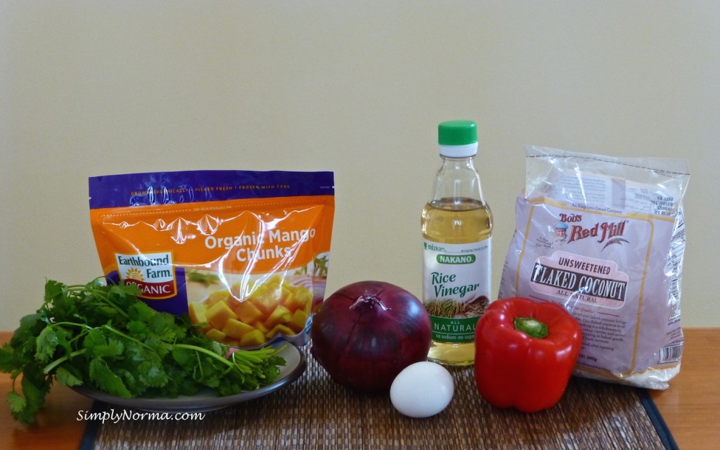 Ingredients for Coconut-Crusted Chicken with Mango Salsa