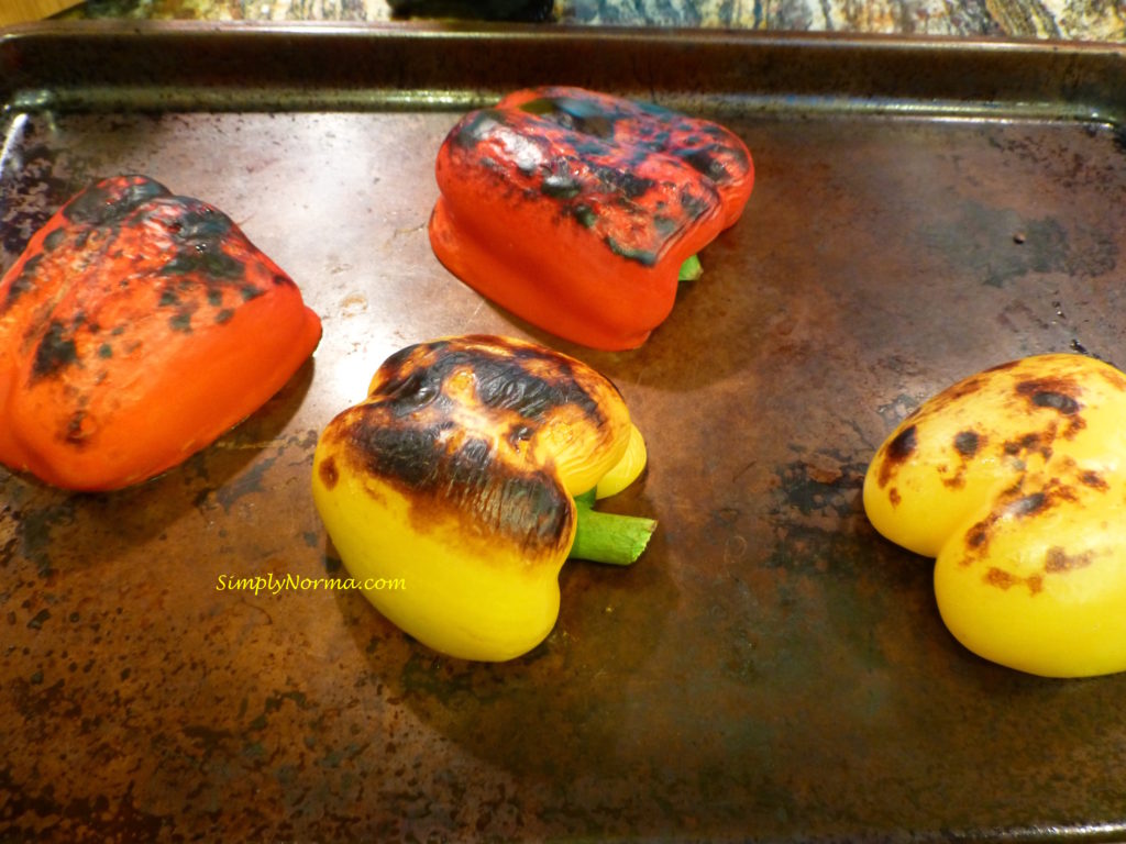 Broil the peppers