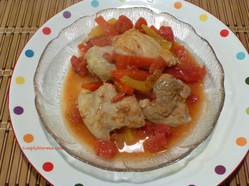 Chicken Thighs with Roasted Peppers