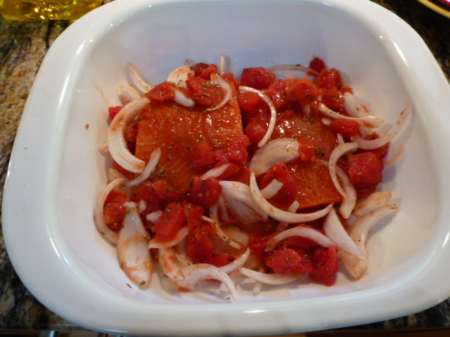 Add Tomato Mixture to Salmon