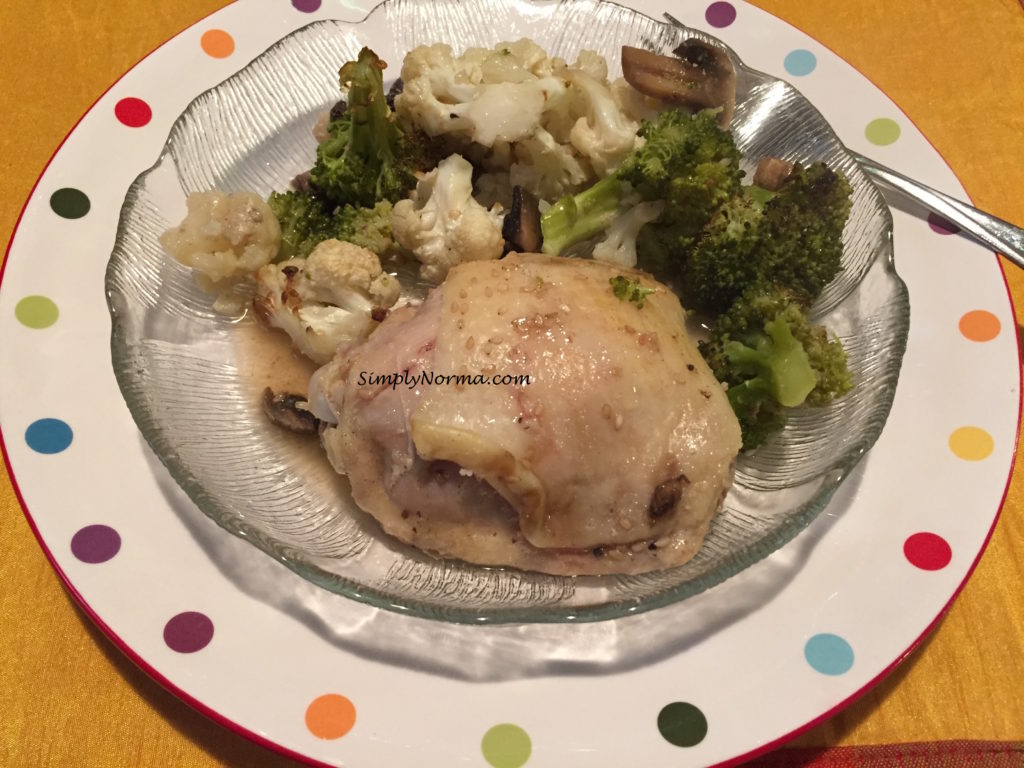 Paleo Baked Chicken with Broccoli & Cauliflower