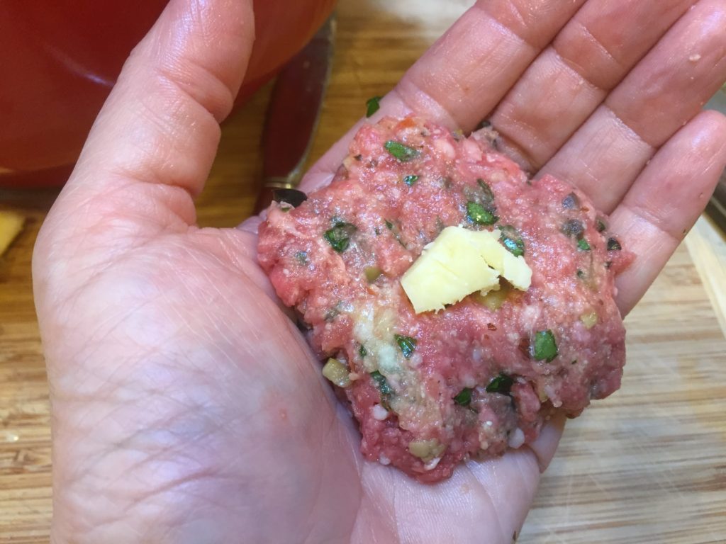 Making a Greek Meatball