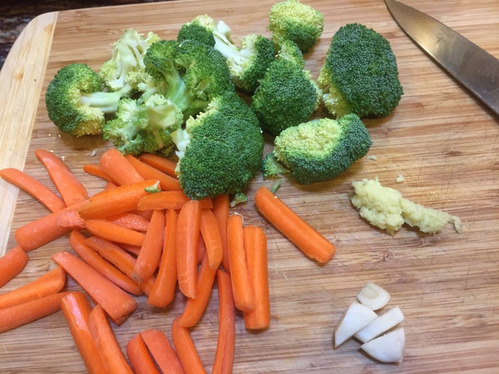 Prep vegetables and spices