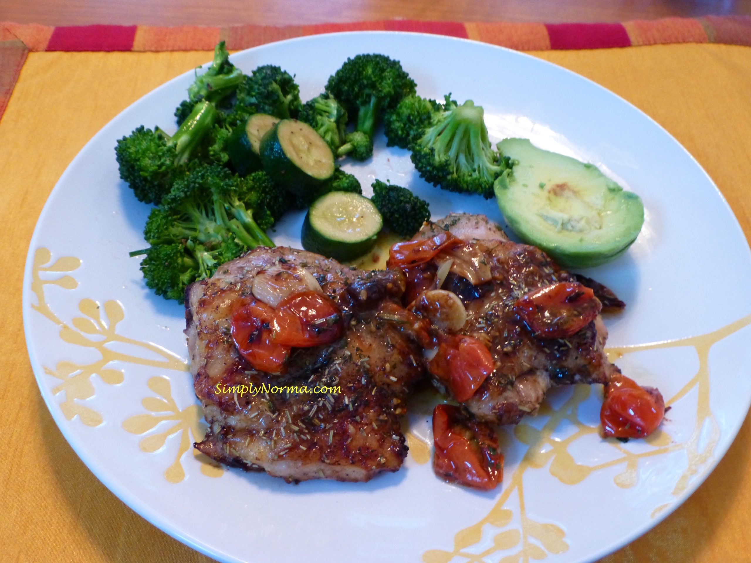 Baked Chicken with Cherry Tomatoes and Garlic